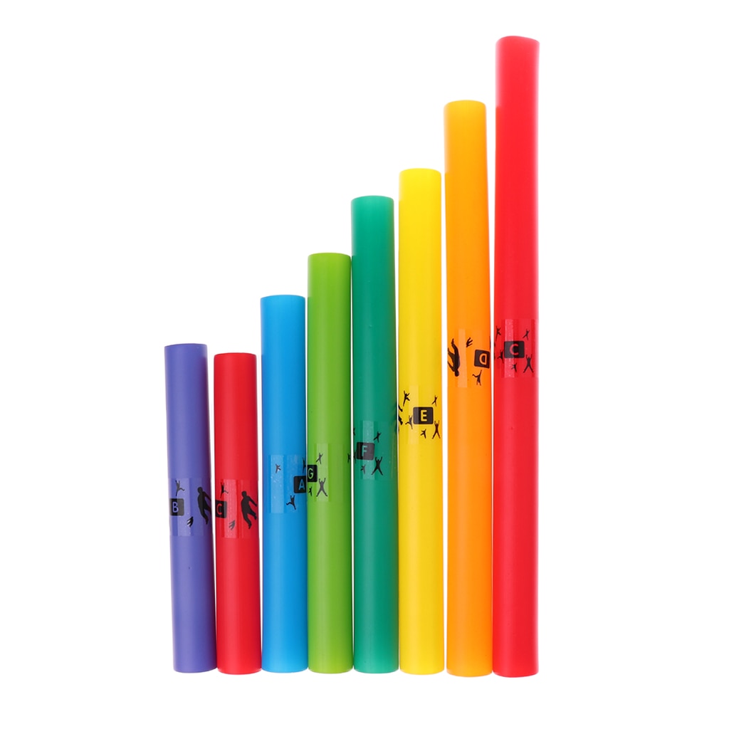 다채로운 C 메이저 온음계 스케일 세트 8-노트 타악기 튜브, c&d E F G A B C &&어린이 아기 장난감